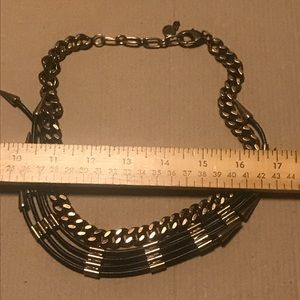 Black Necklace 20” Gold Tone Spike Tassle Style